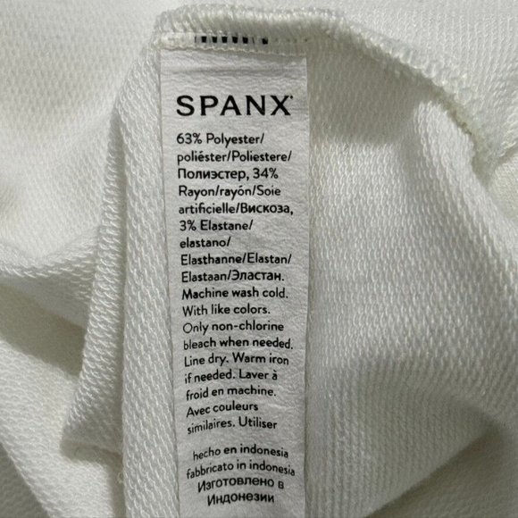 Spanx Dolman 3/4 Sleeves Perfect Length Crewneck Sweatshirt Size Small - Picture 8 of 8